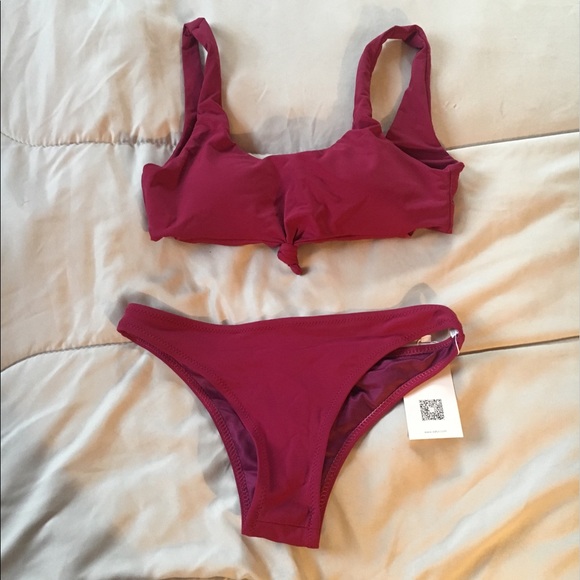 Zaful Other - Knotted maroon bikini set-NWT‼️🚨